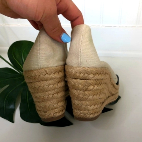 Tory Burch Filipa Peep Toe Espadrille Wedge Heels - Picture 4 of 7